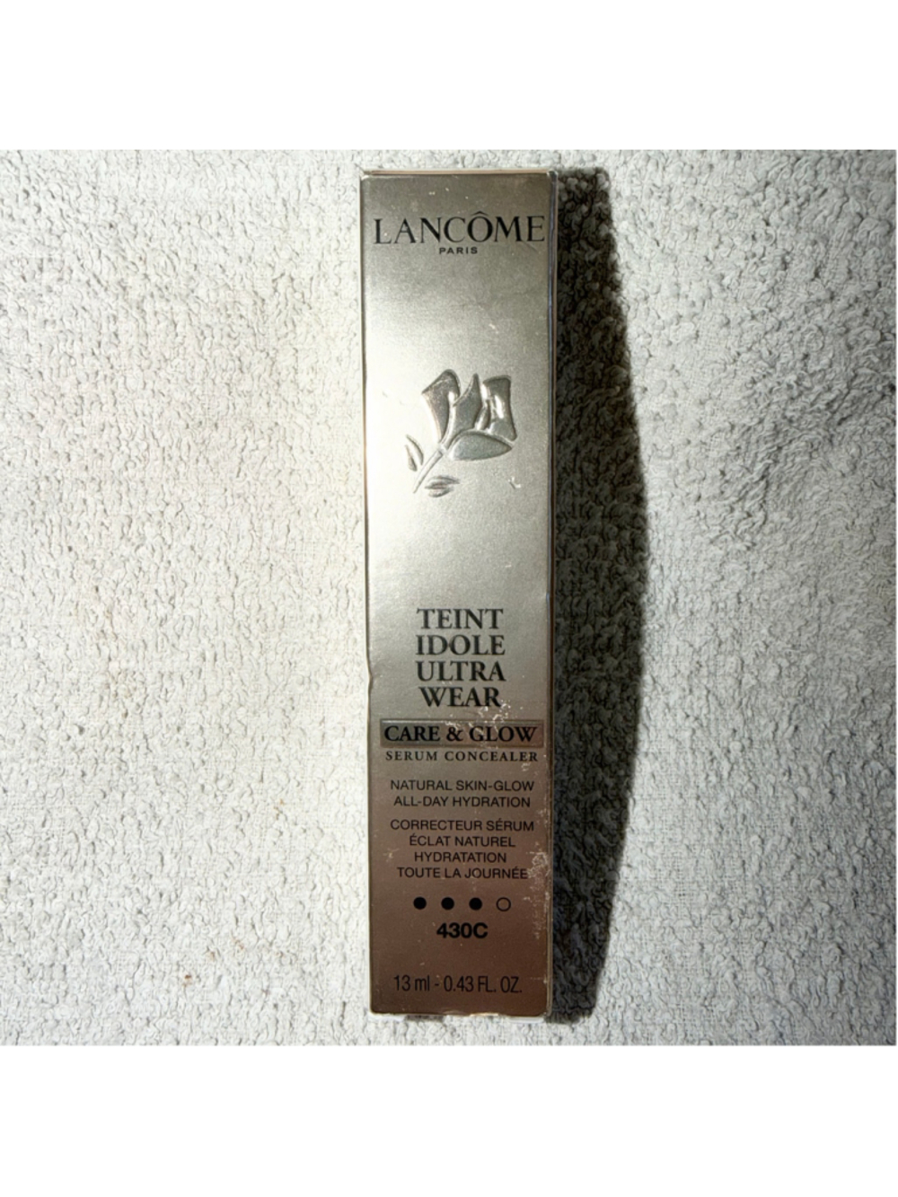 NIP Lancome Teint Idole Ultra Wear Care & Glow Serum Concealer 0.43 FL Oz 430C